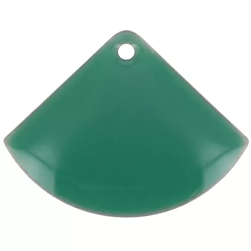 Zecchini ventaglio in ottone e resina epossidica 15x20 mm Blu Zircone x4