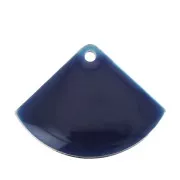 Zecchini ventaglio in ottone e resina epossidica 15x20 mm Blu notte x4