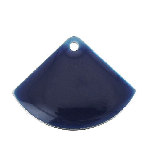 Zecchini ventaglio in ottone e resina epossidica 15x20 mm Blu notte x4