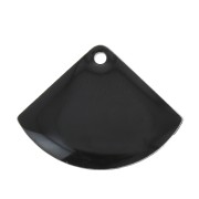 Zecchini ventaglio in ottone e resina epossidica 15x20 mm Nero x4|raw }}