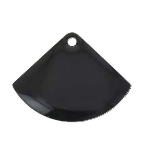 Zecchini ventaglio in ottone e resina epossidica 15x20 mm Nero x4