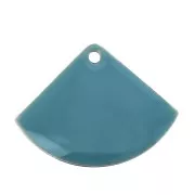 Zecchini ventaglio in ottone e resina epossidica 15x20 mm Turchese x4