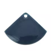 Zecchini ventaglio in ottone e resina epossidica 15x20 mm Petrolio x4