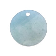 Zecchino rotondo in plexiglas scintillante 19 mm - Blu grigio - Grigio chiaro x1