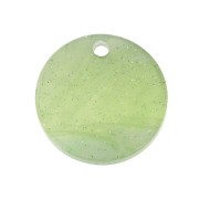 Zecchino rotondo in plexiglas scintillante 19 mm - Oliva - Grigio verde x1|raw }}