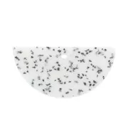 Pendente mezza-luna in resina 20x39.5 mm - Terrazzo Bianco e Nero x1