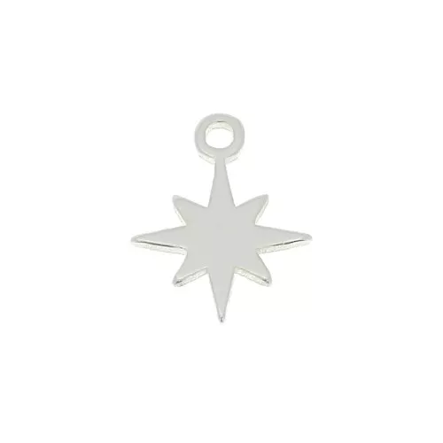 Mini ciondolo stella del nord 9x7 mm in Argento 925 x1