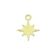 Mini ciondolo stella del nord 9x7 mm in Argento 925 Dorato x1|raw }}