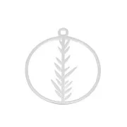 Ciondolo rotondo scavato con 16 mm in Argento 925 x1