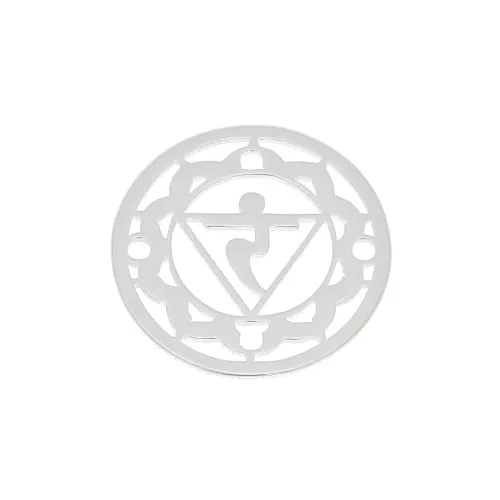 Intercalare rotondo 15 mm Chakra n°3 - Plesso Solare - Argento 925 x1