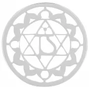 Intercalare rotondo 15 mm Chakra n°4 - Cuore - Argento 925 x1
