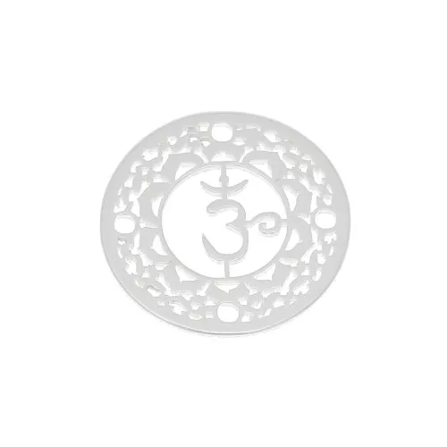 Intercalare rotondo 15 mm Chakra n°7 - Coronal - Argento 925 x1