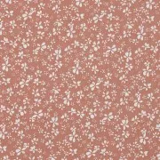 Tessuto Cretonne di cotone - Fiore - Difatti - Marsala - Bianco x10cm