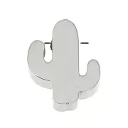 Passante - Perla cactus 10x8 mm per cordone 1.5 mm - Acciaio inossidabile x1