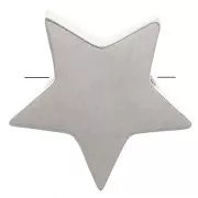 Passante - Perla stella 8 mm per cordone 1.8 mm - Acciaio inossidabile x1