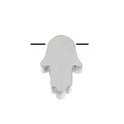 Passante - Perl mano Fatma 8x5.5 mm per cordone 1.5 mm - Acciaio inossidabile x1