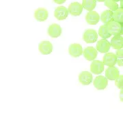 Assortimento di 200 perline- Lettere - 7 mm Verde chiaro - Bianco