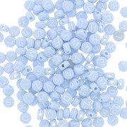 Assortimento di 200 perline- Lettere - 7 mm Blu pastel - Bianco|raw }}