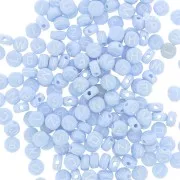 Assortimento di 200 perline- Lettere - 7 mm Blu pastel - Bianco