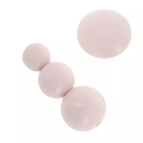 Assortimento di 26 perle e 2 cabochon in resina opaca 6-8-10mm - Rosa pastello