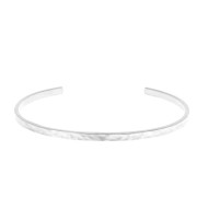 Bracciale giunco martellato 3x155 mm in Argento 925 x1|raw }}