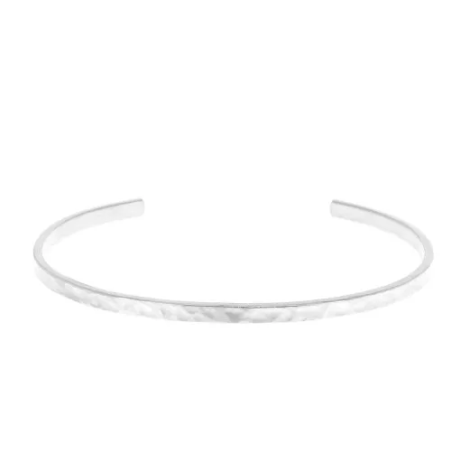 Bracciale giunco martellato 3x155 mm in Argento 925 x1