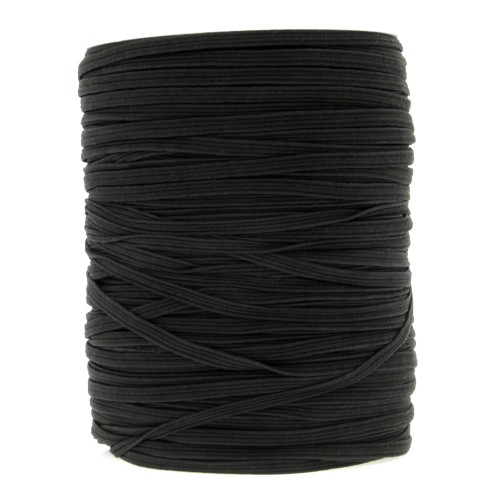 Elastico piatto 4 mm Nero x200 m