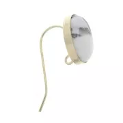 Ganci di orecchie ovali portacabochon 14x10mm - anello aperto - Gold Filled x2