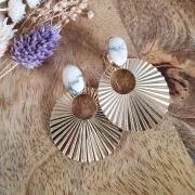 Ganci di orecchie ovali portacabochon 8x6 mm - anello aperto - Gold Filled x2