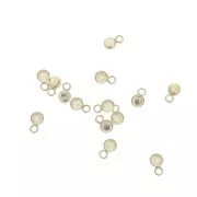 Pendente rotondo per cabochon fondo piatto 4 mm - Gold filled x1