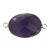 Intercalare incastonato ovale per cabochon fondo piatto 18x13 mm - Gold filled x1