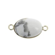 Intercalare incastonato ovale per cabochon fond0 piatto 14x10 mm - Gold filled x1