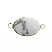 Intercalare incastonato ovale per cabochon fond0 piatto 14x10 mm - Gold filled x1