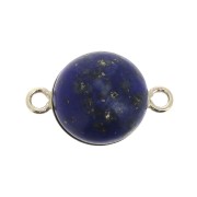 Intercalare incastonato rotondo per cabochon fondo piatto 10 mm - Gold filled x1