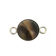 Intercalare incastonato rotondo per cabochon fondo piatto 8 mm - Gold filled x1