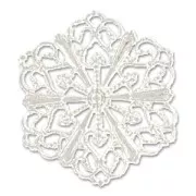 Stampa esagona cm. 2,7x2,7 argentato x1