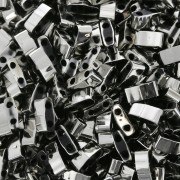 Miyuki Half Tila Beads 5x2.3x1.9mm HTL-55097 - Black Argentoic Full x10g