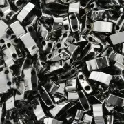 Miyuki Half Tila Beads 5x2.3x1.9mm HTL-55097 - Black Argentoic Full x10g