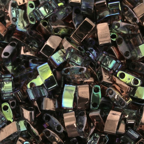 Miyuki Half Tila Beads 5x2.3x1.9mm HTL-55020 - Crystal Copper Rainbow x10g