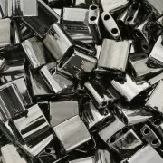 Miyuki Tila Beads 5x5x1.9 mm TL-55097 - Black Argintoic Full x10g