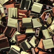 Miyuki Tila Beads 5x5x1.9 mm TL-55041 - Black California Gold Rush x10g|raw }}