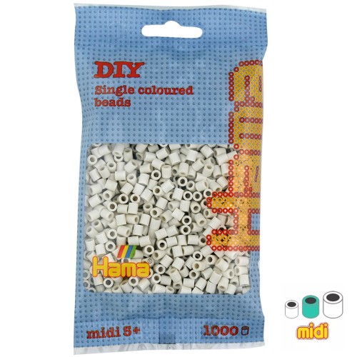 Perle da stirare  Hama MIDI 5 mm Bianco Calcare (n°77) x1000