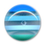 Perla tonda piatta mm. 14 multistrato Blu x1