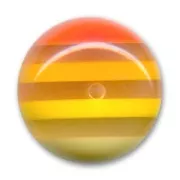 Perla tonda piatta mm. 14 multistrato Giallo x1