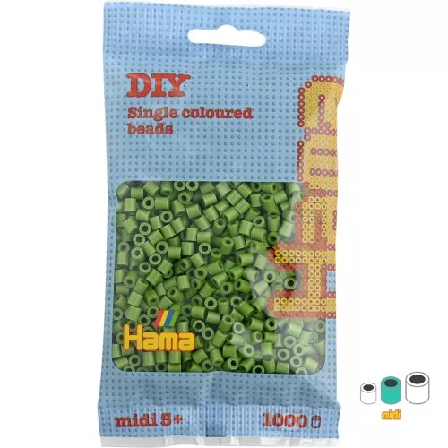 Perle da stirare Hama MIDI 5 mm Verde Olive (n°84) x1000