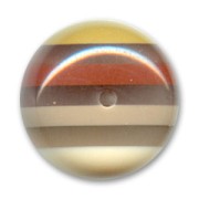 Perla tonda piatta mm. 14 multistrato Bruno x1|raw }}