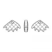 Pendente Zinnia PureCrystal 6902 16,5x25 mm Crystal Golden Shadow x1