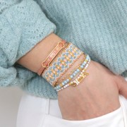 Ciondolo lettere alfabeto 8 mm anello chiuso - J - Placcato oro 3 micron x1