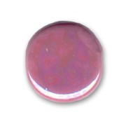 Disco piatto in ceramica mm. 13 Rosa iridato