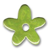Fiore in ceramica mm. 35 Verde iridato|raw }}
